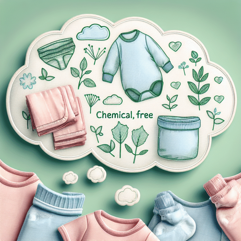 roupas de bebê sem produtos químicos: protegendo a pele delicada